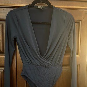 Navy Blue Forever 21 Bodysuit NEVER WORN